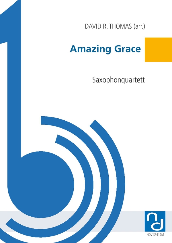 Amazing Grace  für 4 Saxophone (SATBar)  Partitur und Stimmen