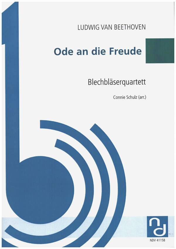 Ode an die Freude  für 2 Bb-Trompeten, Posaune (alt. Horn in F) und Euphonium (bass clef)  Partitur und Stimmen