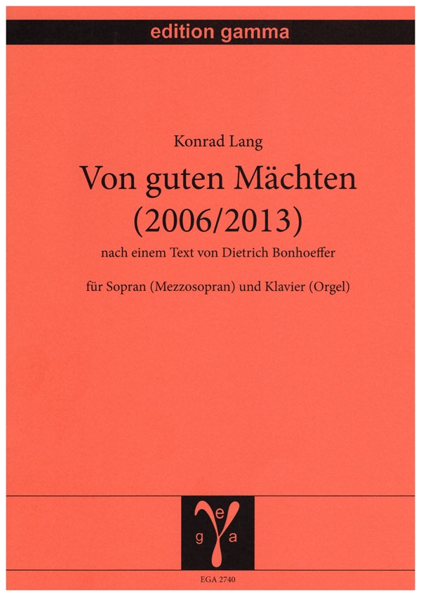 Von guten Mächten  für Sopran (Mezzosopran) und Klavier  