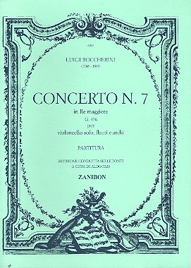 Konzert D-Dur Nr.7 G476  für Violoncello und Orchester  Partitur
