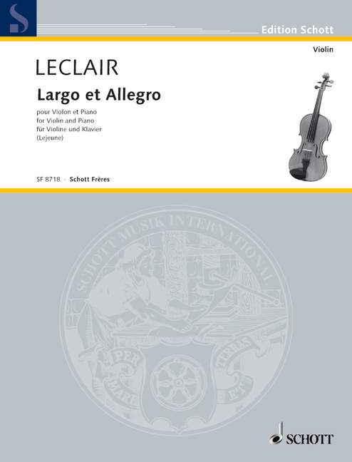 Leclair, Jean-Marie Largo et Allegro Série 4  Violine und Klavier  