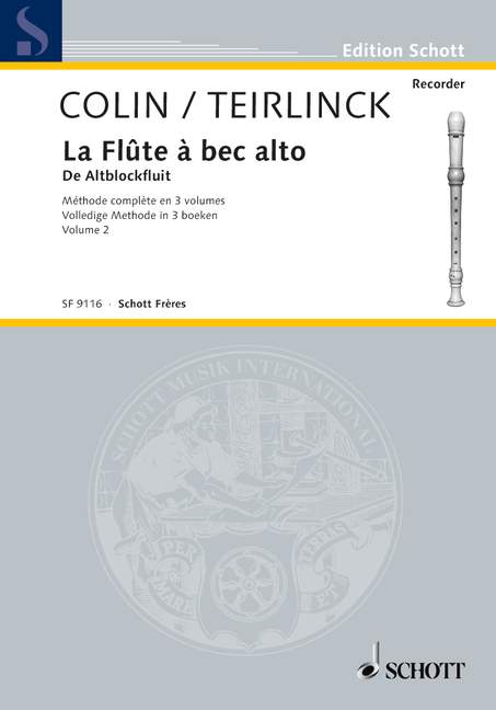 Colin, Georges / Teirlinck, Geo La Flûte à bec alto Vol. 2  Alt-Blockflöte  