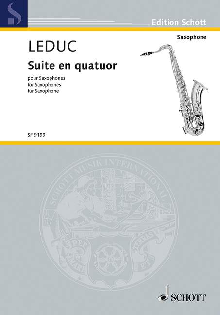 Suite en Quatuor  4 Saxophone  Studienpartitur