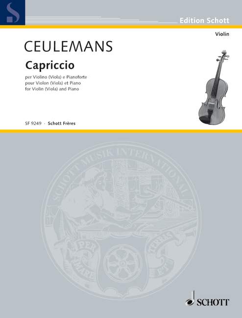 Ceulemans, Ivo Capriccio  Violine (Viola) und Klavier  
