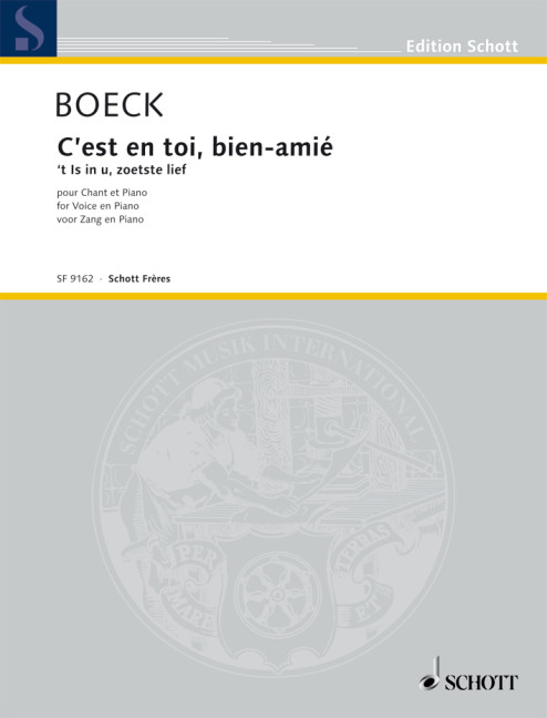 Boeck, Auguste de C'est en toi, bien-aimé  Gesang und Klavier  