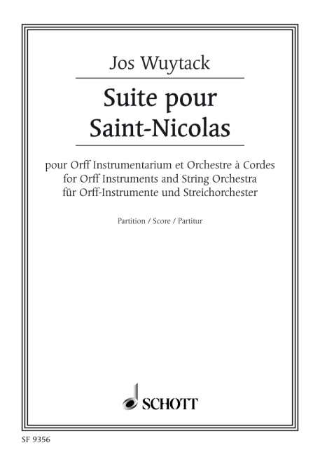 Suite pour Saint-Nicolas  Orff-Instrumente und Streichorchester  Partitur