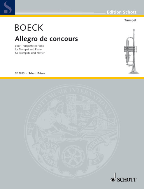 Boeck, Auguste de Allegro de concours  Trompete und Klavier  