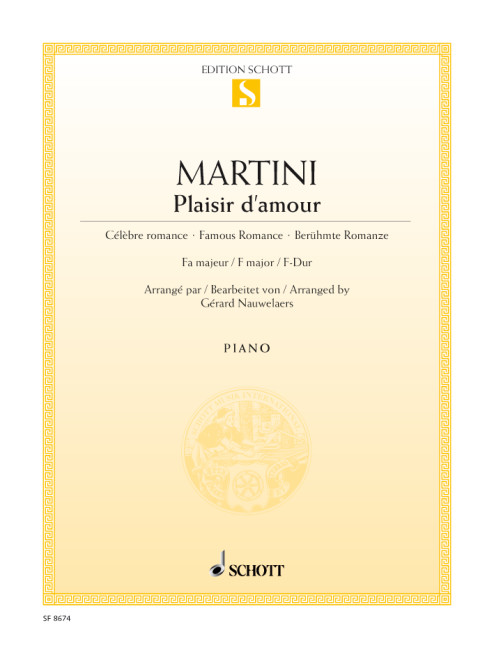 Martini, Johann-P.A. Plaisir d'amour F-Dur  Klavier  