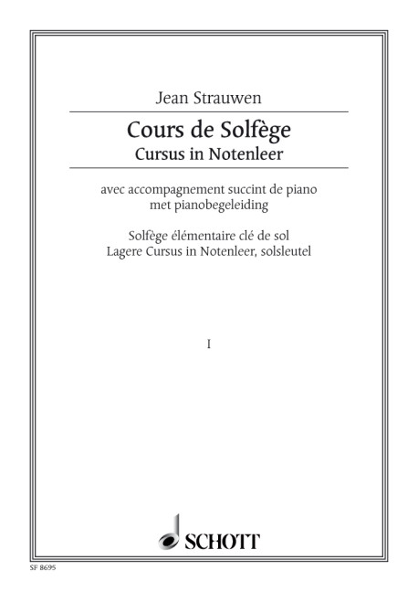 Strauwen, Jean Cours de Solfège Vol. 1  Gesang  