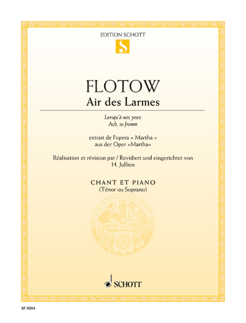 Flotow, Friedrich von Air des Larmes  Sopran (Tenor) und Klavier  