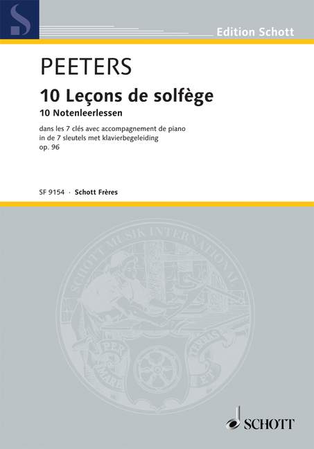 10 Leçons de solfège op. 96  Gesang und Klavier  