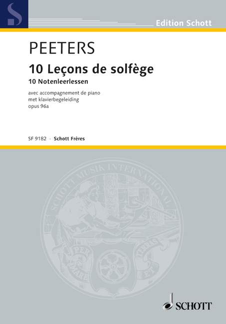 10 Leçons de solfège op. 96a  Singstimme und Klavier  