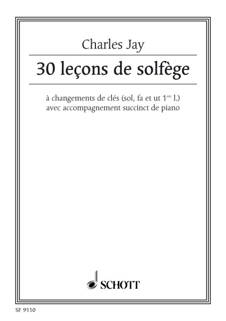 30 leçons de solfège  Singstimme und Klavier  