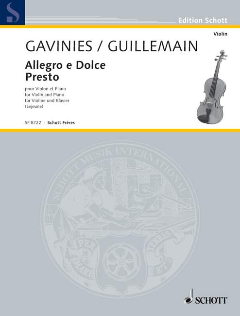Gaviniès, Pierre / Guillemain, Louis-Gabriel Allegro e Dolce/Presto  Violine und Klavier  