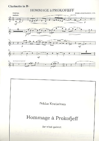Hommage à Prokofieff&nbsp;&nbsp;for flute, oboe, clarinet, horn and bassoon&nbsp;&nbsp;parts