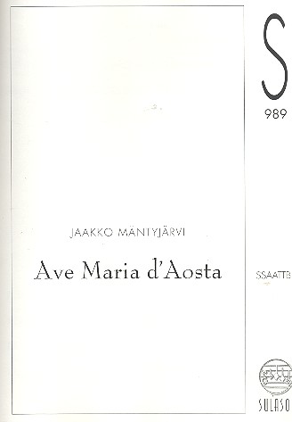 Ave Maria d'Aosta  for mixed chorus (SSAATTBB) a cappella  score (la)