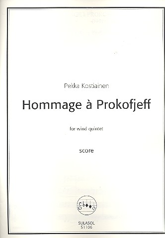 Hommage à Prokofieff  for flute, oboe, clarinet, horn and bassoon  score