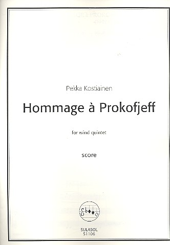 Hommage à Prokofieff&nbsp;&nbsp;for flute, oboe, clarinet, horn and bassoon&nbsp;&nbsp;score