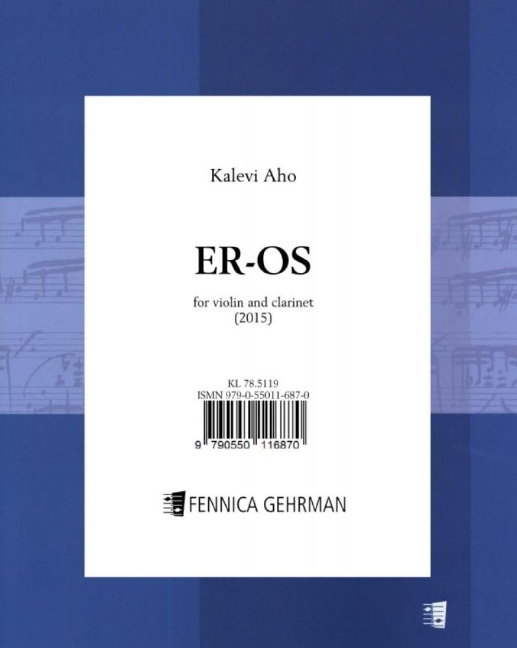 Kalevi Aho, Er-Os For Violin and Clarinet  Violin and Clarinet  Book