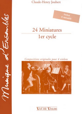24 Miniatures 4er Set  pour 4 violons  4 livres