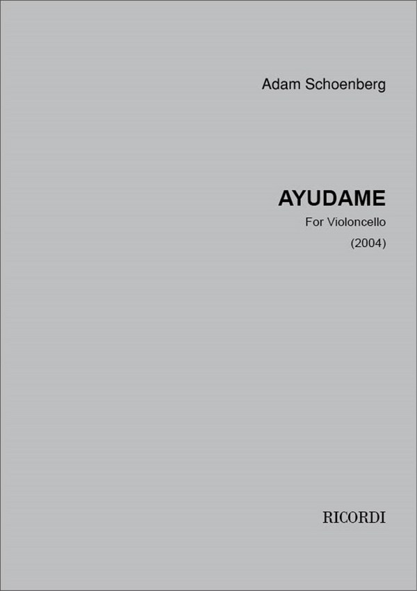Adam Schoenberg, Ayudame  Cello  Buch