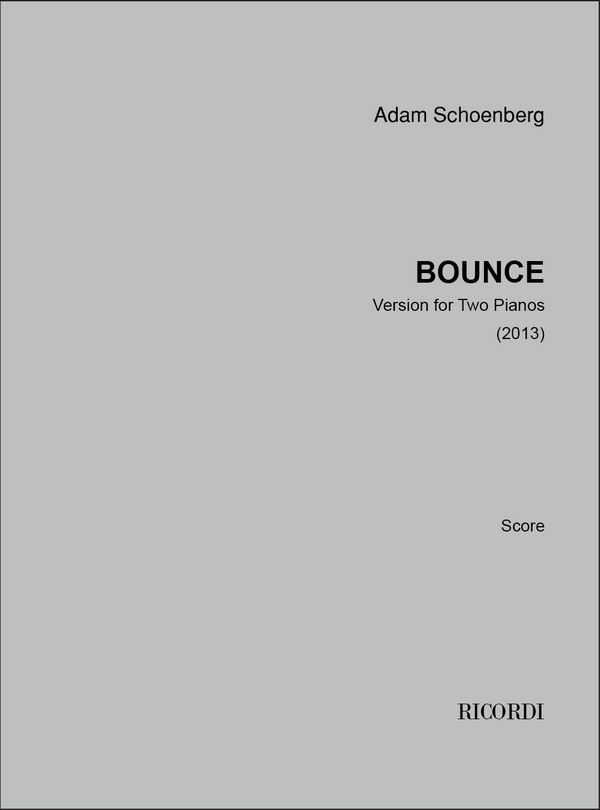 Adam Schoenberg, Bounce  2 Pianos  Buch
