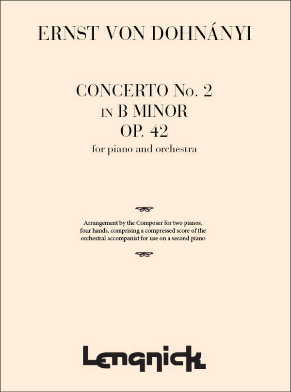 Concerto no.2 in B Minor op.42  for 2 pianos  piano reduction