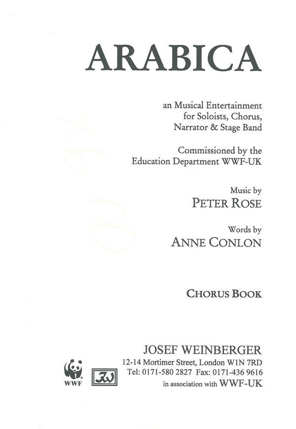 Arabica  Dritte Welt-Länder als Schachfiguren im Spiel ums grosse Geld der Indus  ChorbuCh