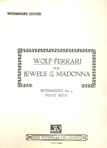 Intermezzo Nr.2 aus&nbsp;&nbsp;Der Schmuck der Madonna für Klavier&nbsp;&nbsp;