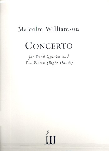 Concerto  for flute, oboe, clarinet, horn, bassoon and 2 pianos 8 hands  2 scores and wind parts