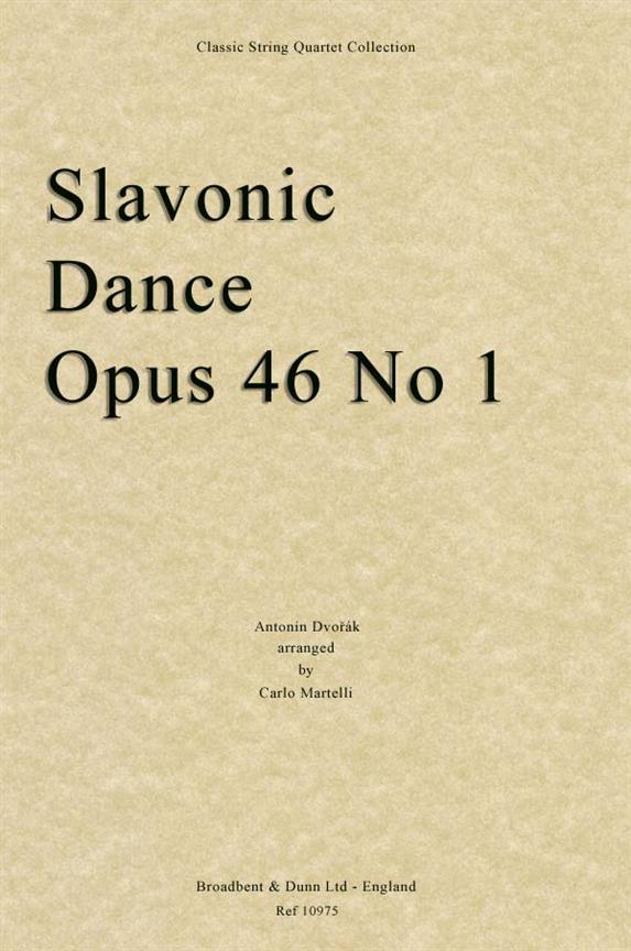 Antonín Dvorák, Slavonic Dance, Opus 46 No. 1  Streichquartett  Stimmen-Set