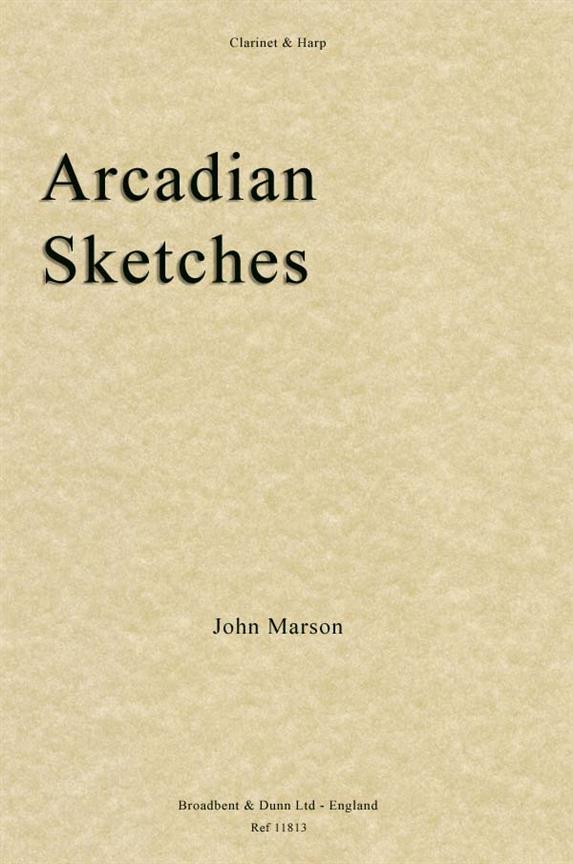 Arcadian Sketches  for clarinet and harp  score and part