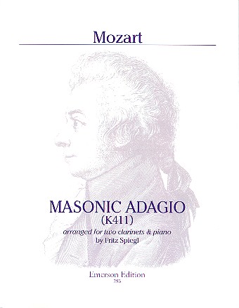 Masonic Adagio KV411 for&nbsp;&nbsp;2 clarinets and piano&nbsp;&nbsp;parts