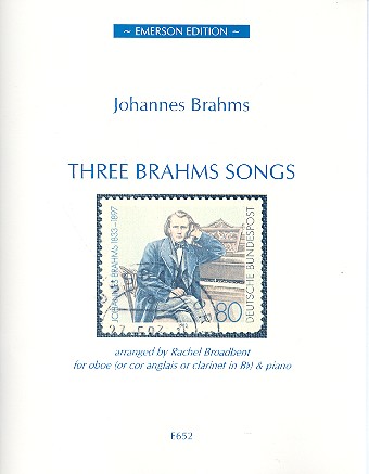 3 Brahms Songs for oboe (cor anglais/clarinet)  and piano  