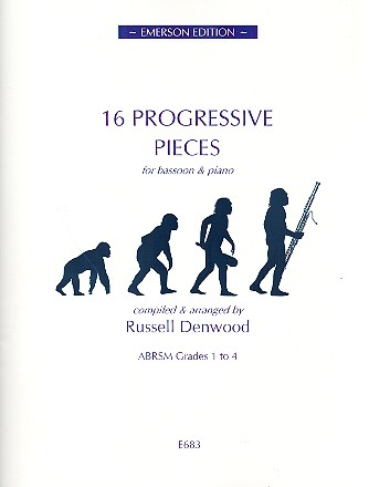 16 progressive Pieces for bassoon  and piano  