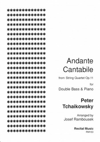 Andante cantabile from String Quartet op.11  for double bass and piano  