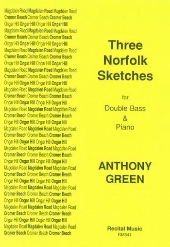 Anthony Green  3 Norfolk Sketches  double bass & piano