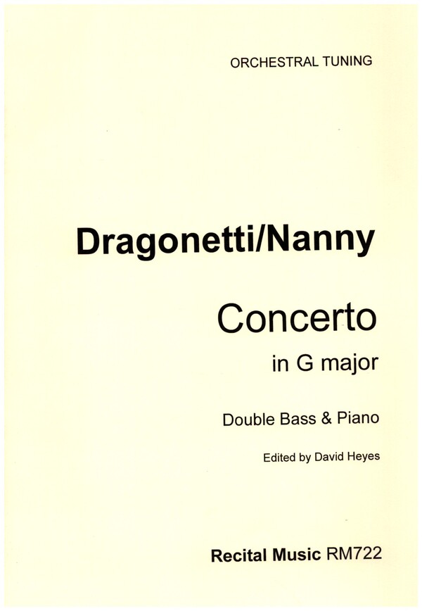 Concerto in G Major  for double bass and piano  