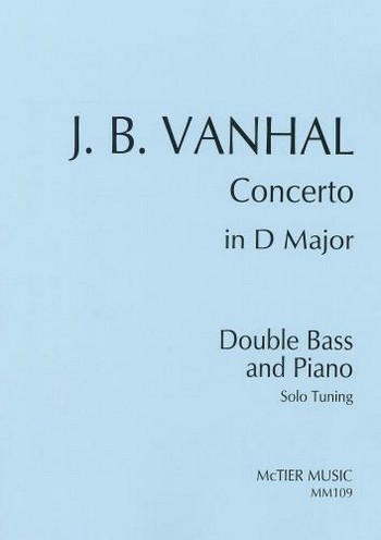 Concerto in D Major  for double bass and orchestra  for double bass (solo tuning) and piano