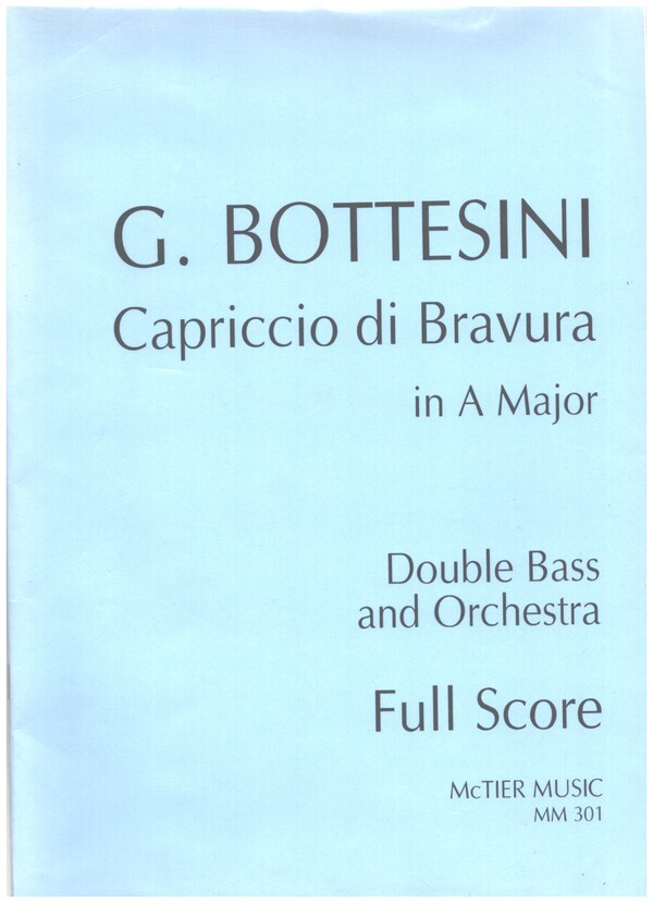 Capriccio di Bravura in A Major  for double bass and orchestra  score