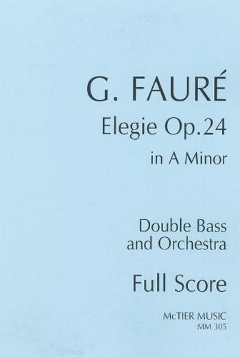 Elegie op.24 in A Minor  for double bass and orchestra  score