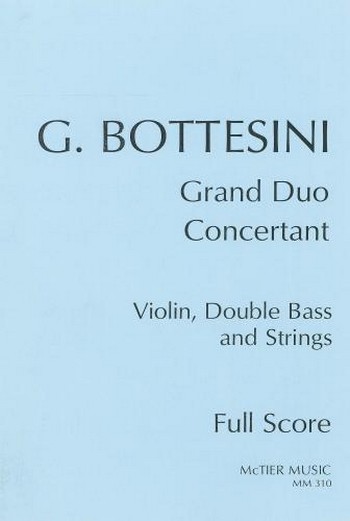 Grand Duo concertant  for violin, double bass (solo tuning) and string orchestra  score and parts