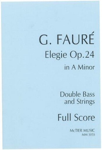Elegie op.24 in A Minor  for double bass and strings  score