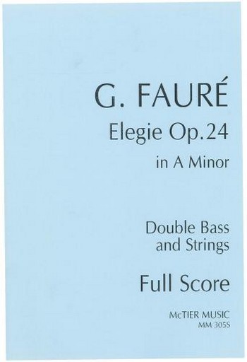 Elegie op.24 in A Minor&nbsp;&nbsp;for double bass and strings&nbsp;&nbsp;score