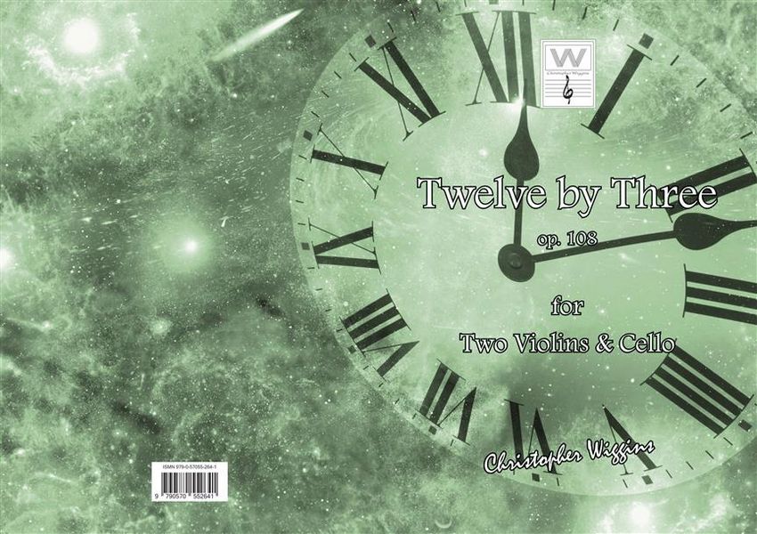 Twelve by three  for 2 violins and violoncello  