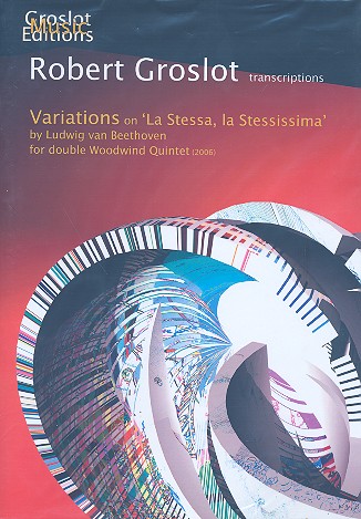 Variations on La stessa la stessissima&nbsp;&nbsp;for 2 flutes, 2 oboes, 2 clarinets, 2 horns in F&nbsp;&nbsp;and 2 bassoons,  score and parts