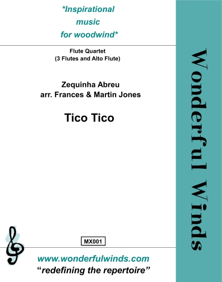 Abreu, Z, TICO TICO  Flute Quartet: 3 Fls, Afl.  