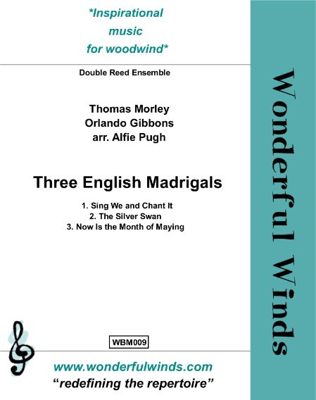 3 English Madrigals  for double reed ensemble  score