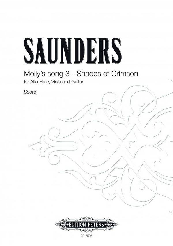 Molly's song 3 - Shades of Crimson  for alto flute, viola, guitar and electronic  Score