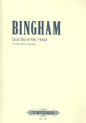 God be in my Head&nbsp;&nbsp;for female chorus a cappella&nbsp;&nbsp;Score